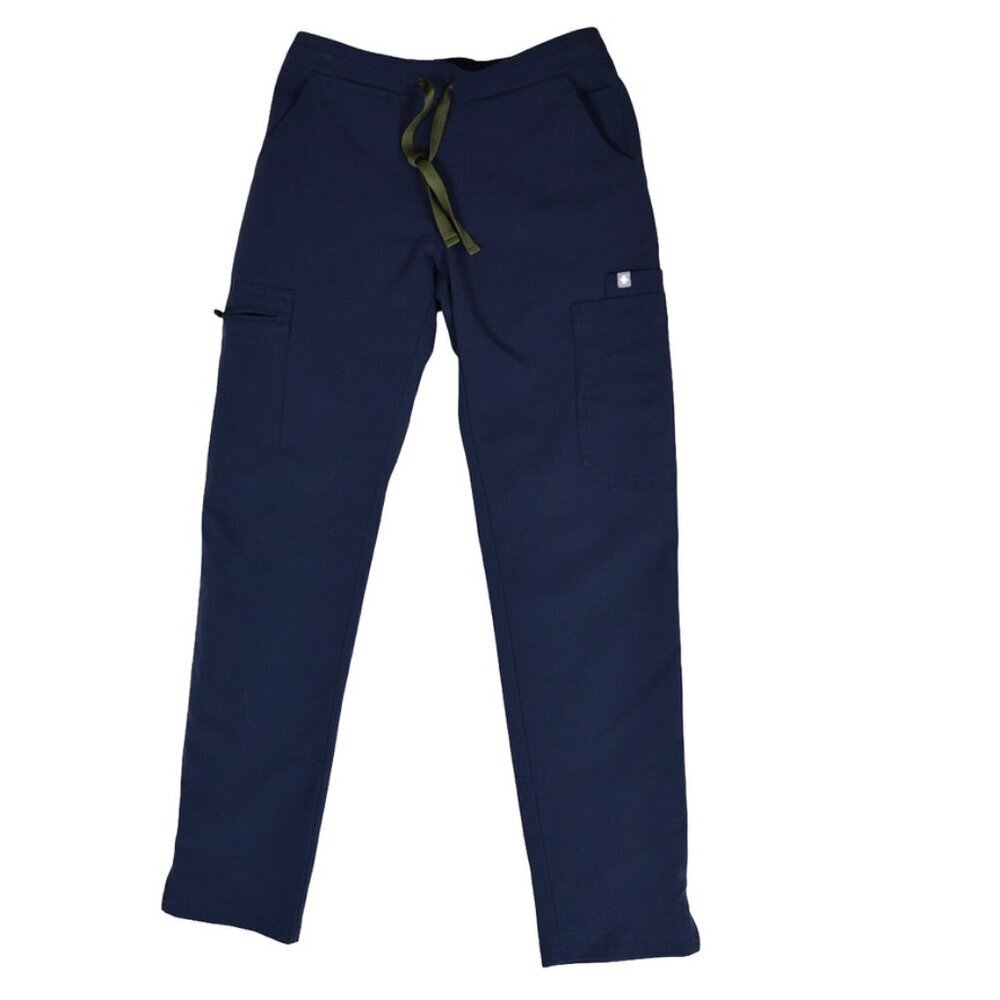 FIGS Technical Collection Navy Blue Scrub Pants XXS Petite Jogger Cargo Style Dr